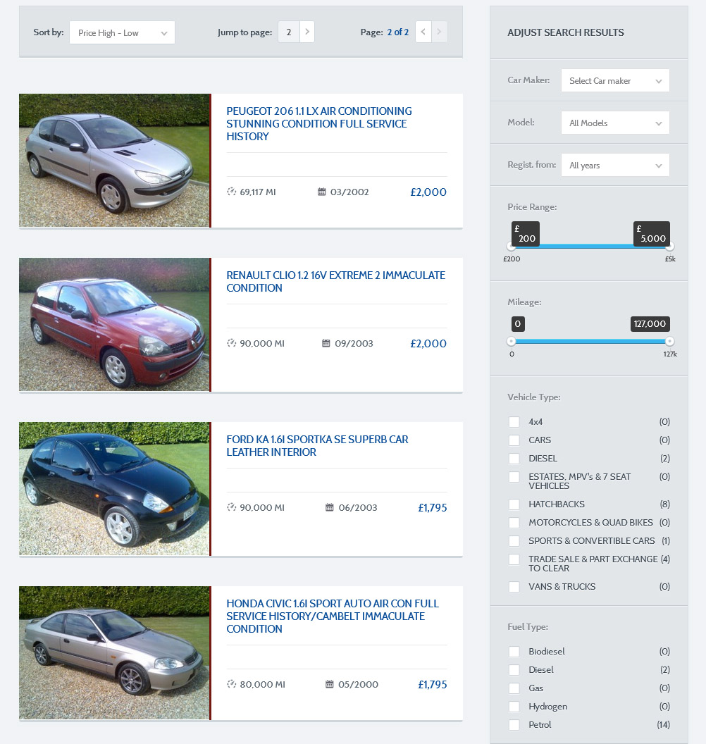 First Choice For Cars, dealership branding and website