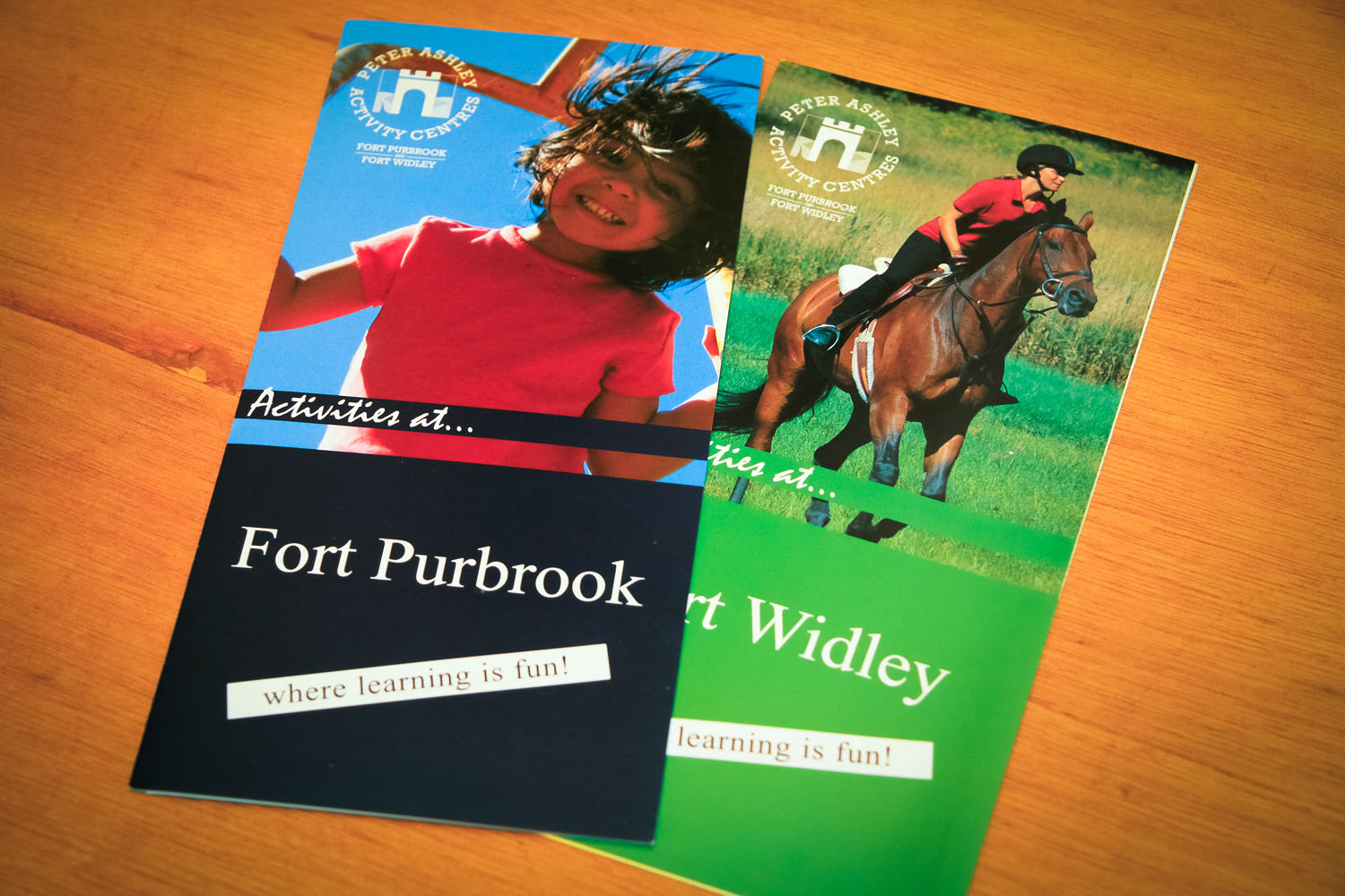 Design of Peter Ashley Activity Centres leaflets