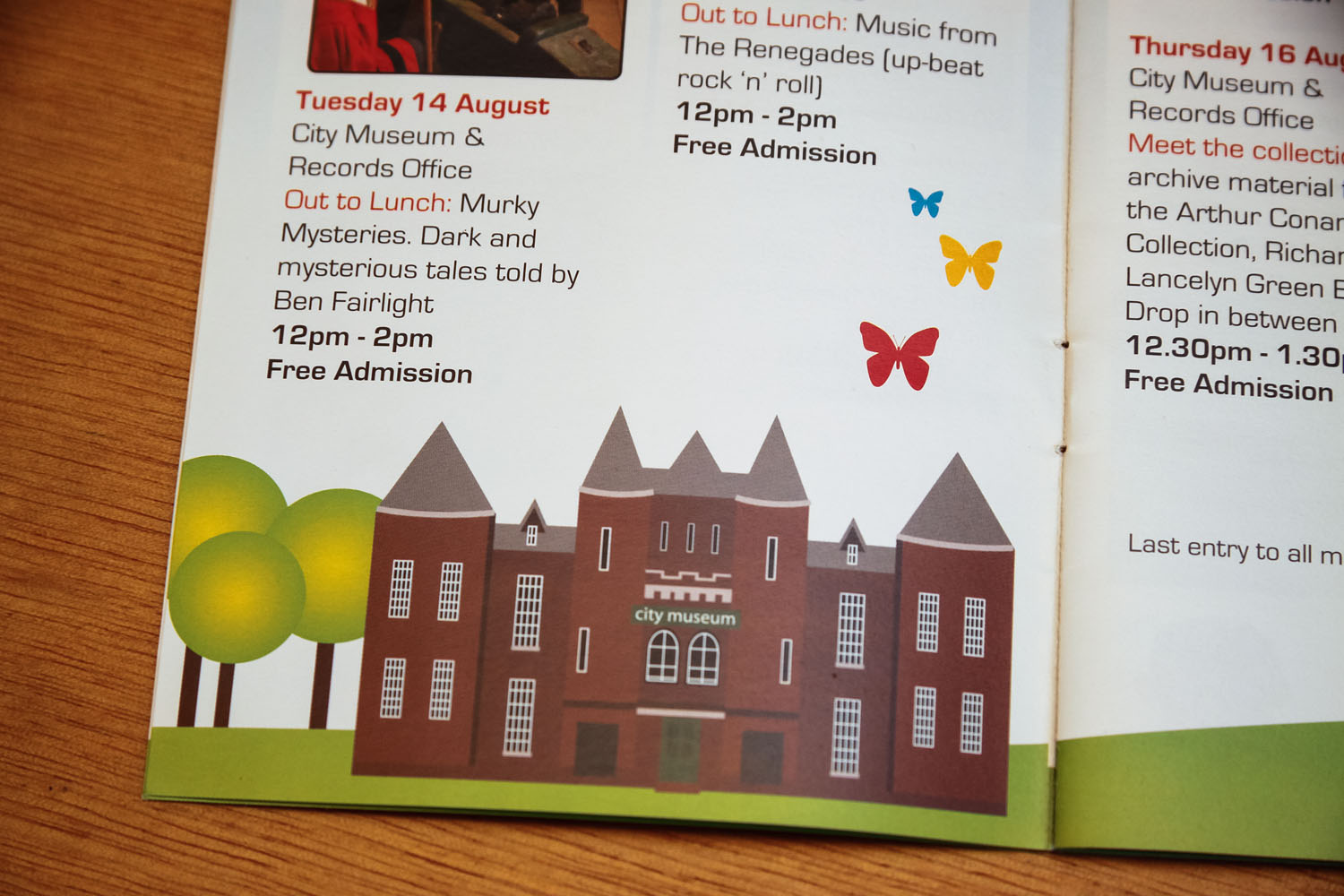 Portsmouth City Museums Events branding and leaflets
